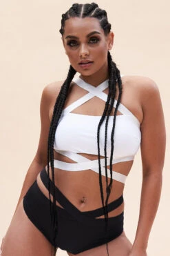 Lunalae Renee Cropped Bra - Recycled White -Lingerie Shop 126TPWhite 9