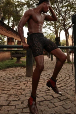 Rolling Bumper Shorts - Black Lace -Lingerie Shop 16 5 8 852 bumper