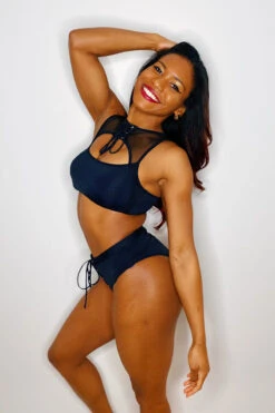 Hamade Activewear Lace Up High Neck Top - Black -Lingerie Shop 17160F1C F2B0 450E BD65 550AD4275050 981229e2 547e 4af8 8102 47efe8c8b6cf