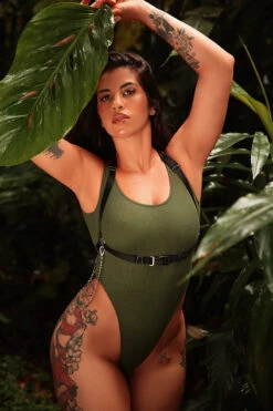 Rolling Jane Bodysuit - Military Green
