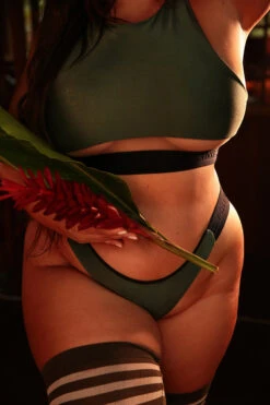 Rolling Hunter Reversible Cheeky Shorts - Dark Green/Black -Lingerie Shop 187A9878