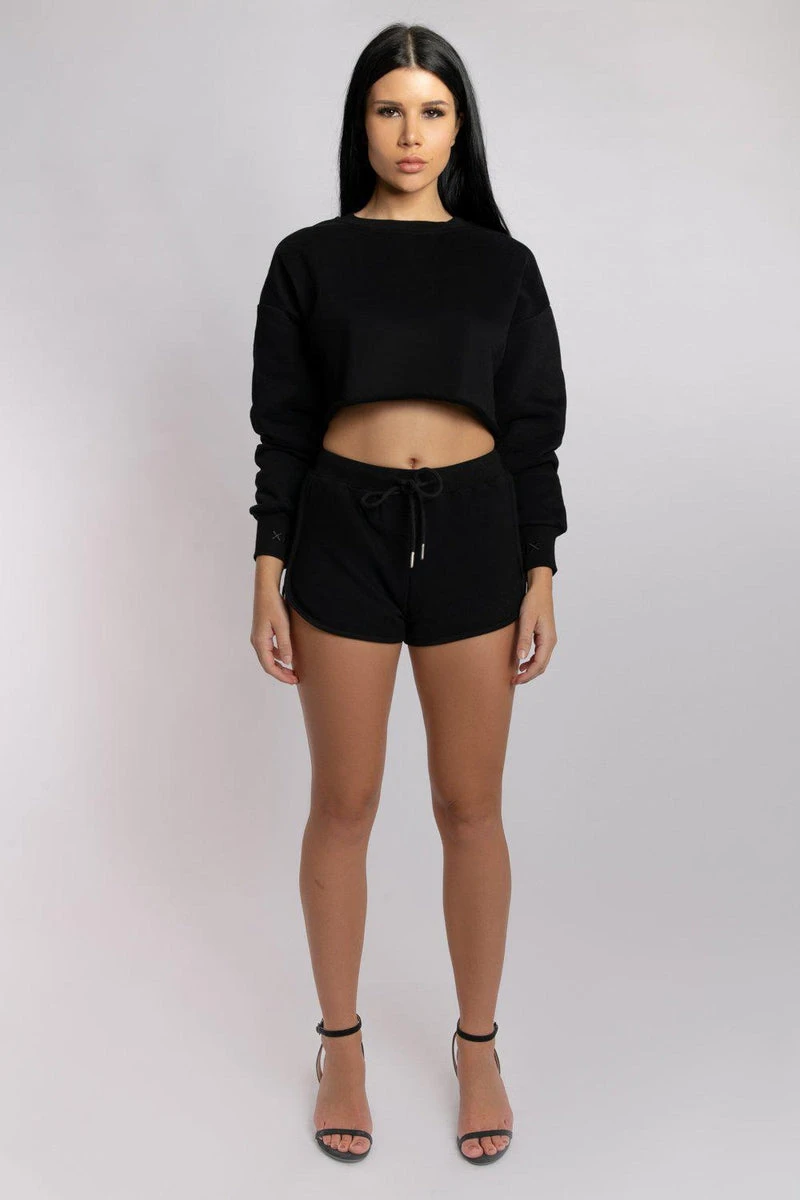CXIX Oversized Cropped Jumper - Black 8 CXIX Oversized Cropped Jumper - Black - Image 6