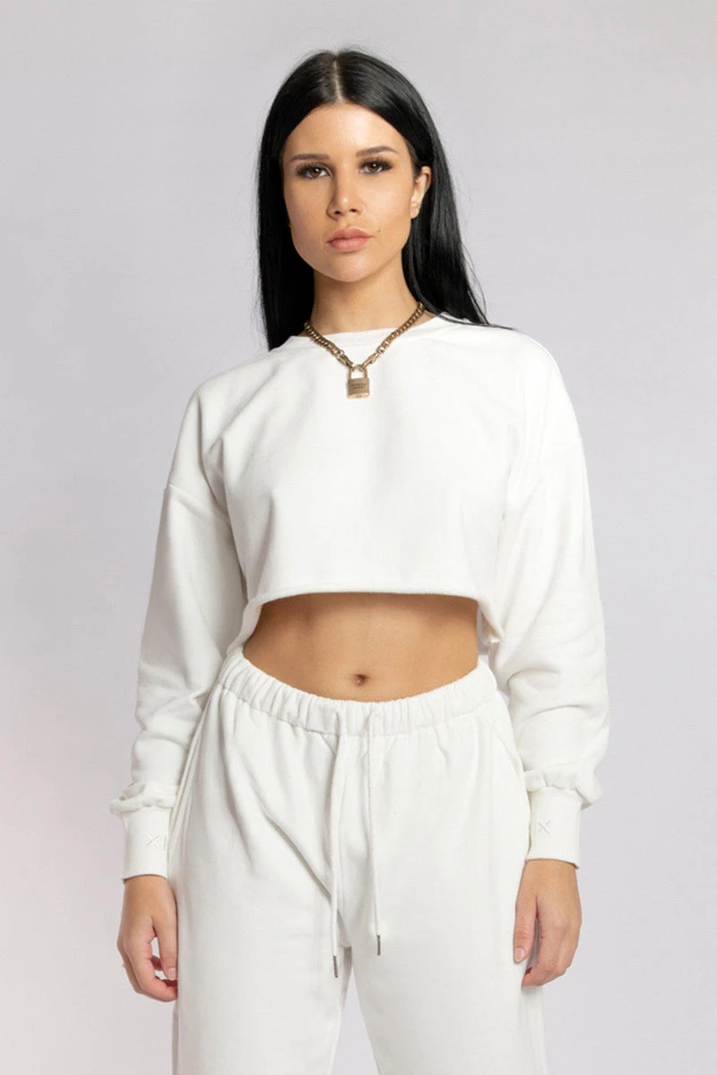 CXIX Oversized Cropped Jumper - Ecru 3 CXIX Oversized Cropped Jumper - Ecru