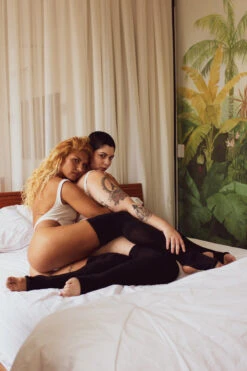 Rolling Cable Knit Thigh High Leg Warmers With Stirrups - Noir 9 Rolling Cable Knit Thigh High Leg Warmers With Stirrups - Noir -Lingerie Shop 201007 RollingBrand 9803