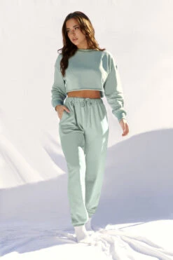 CXIX Oversized Cropped Jumper - Sage -Lingerie Shop 21 06 25CreaturesofXIX edit 1