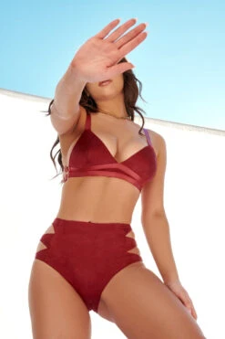 CXIX Aphrodite High Waist Bottoms - Maroon Suede 15 CXIX Aphrodite High Waist Bottoms - Maroon Suede -Lingerie Shop 21 06 25CreaturesofXIX edit 74