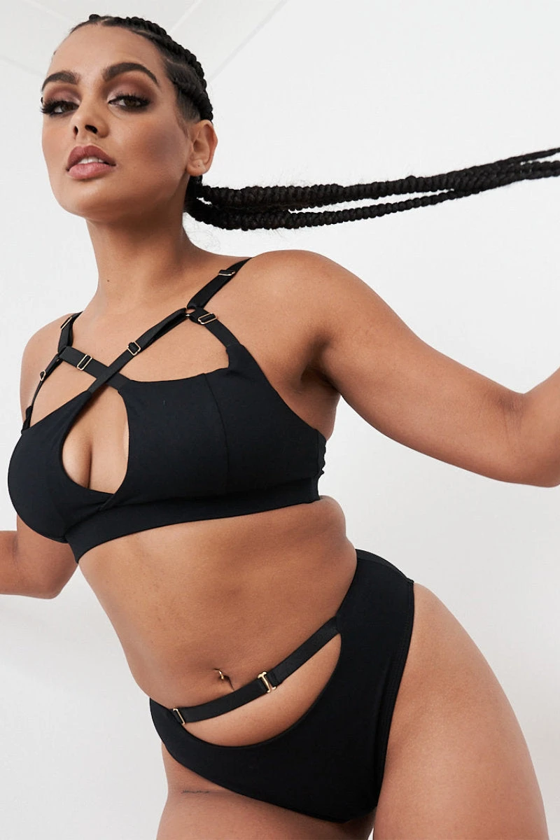 Lunalae Hannah Low Waist Bottoms - Recycled Black 3 Lunalae Hannah Low Waist Bottoms - Recycled Black