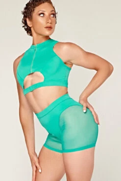 CXIX Dollhaus Mesh Biker Shorts - Aqua -Lingerie Shop 23 01 03CXIX 12201