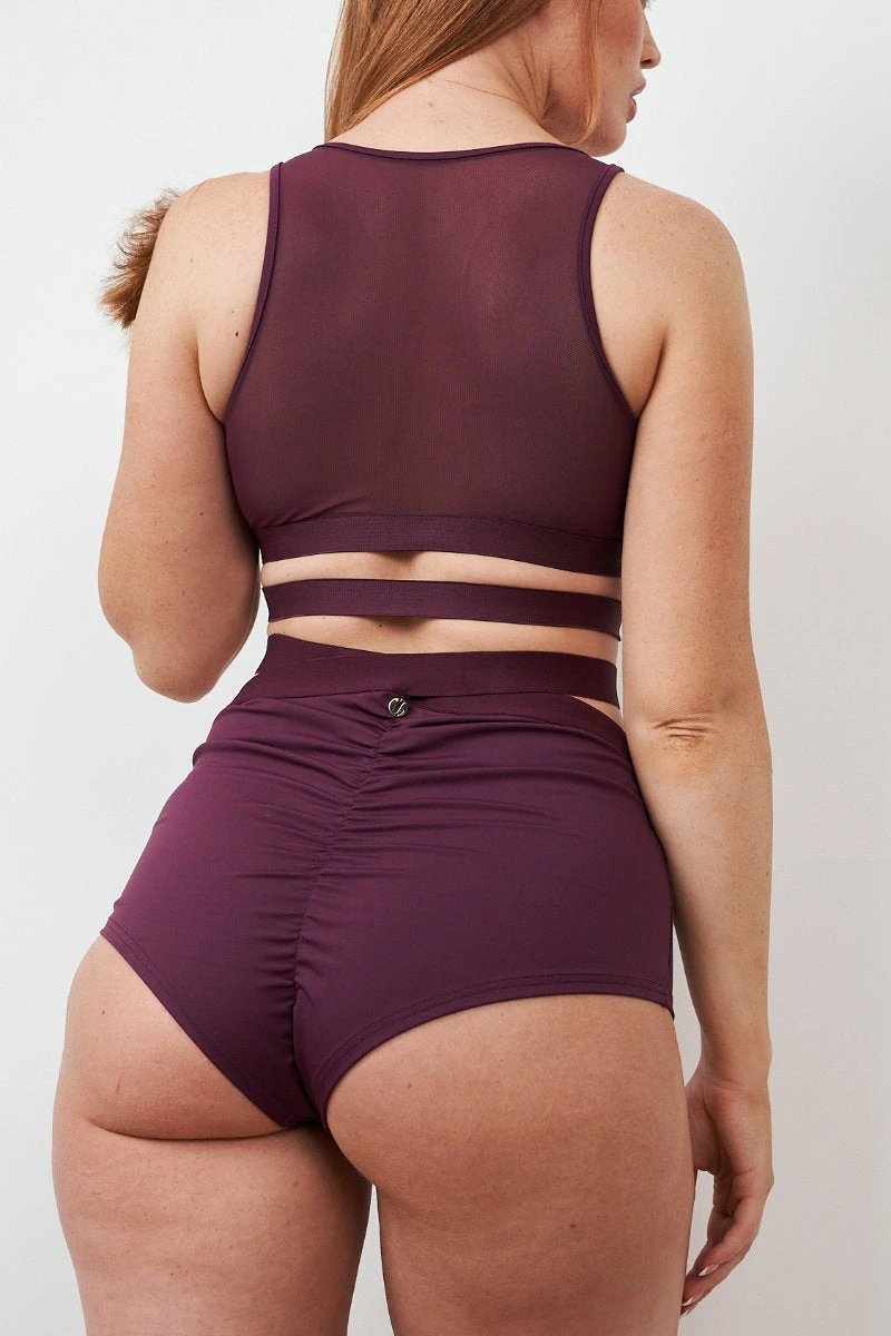 Lunalae Tara High Waisted Bottoms - Recycled Mulberry 4 Lunalae Tara High Waisted Bottoms - Recycled Mulberry - Image 2