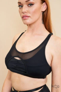 Lunalae Sadie Racer Back Top - Recycled Black -Lingerie Shop 230329 LUNALAE 29 1117