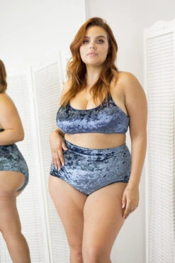 Lunalae Delphine Top - Gunmetal Velvet -Lingerie Shop 6R7A7736