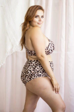 Lunalae High Waist Shorts - Mali Tan Leopard -Lingerie Shop 6R7A8225