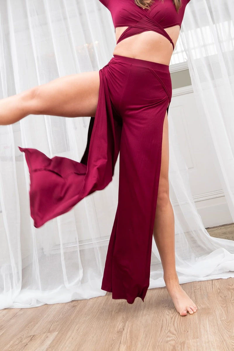 Lunalae Aster Pants - Wine 4 Lunalae Aster Pants - Wine - Image 2