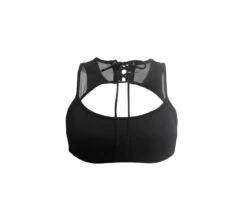 Hamade Activewear Lace Up High Neck Top - Black -Lingerie Shop 9c