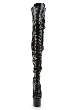 Pleaser USA Adore-3028 7inch Thigh High Pleaser Boots - Patent Black 8 Pleaser USA Adore-3028 7inch Thigh High Pleaser Boots - Patent Black -Lingerie Shop ADORE 3028 B M01