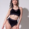 Sorte Velvet Adore Top - Black -Lingerie Shop ADORE 5