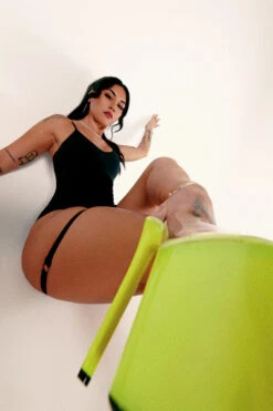 CXIX Baddies Garter Bodysuit - Onyx -Lingerie Shop BaddiesGarterBodysuitBlackWideAngle1