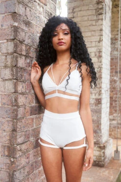 Lunalae Bella Top - White 23 Lunalae Bella Top - White -Lingerie Shop BellaTop HWGartershorts white2
