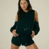 CXIX Droptop Zip Hoodie- Black 1 CXIX Droptop Zip Hoodie- Black -Lingerie Shop Black Zip Jumper Baddies Loungewear Creatures of XIX 4