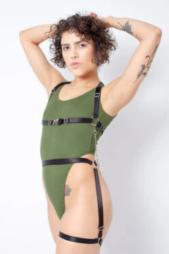 Rolling Jane Bodysuit - Military Green -Lingerie Shop Copiade MG 6928