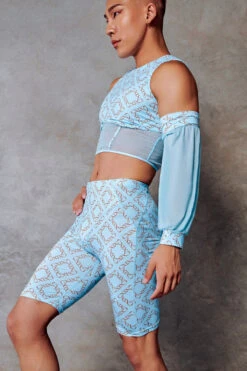 CXIX 119 Biker Shorts - Blue Print 13 CXIX 119 Biker Shorts - Blue Print -Lingerie Shop Corset top blue dancewear monogram fashion ac1de313 a82f 465b b087 f51fec6631c7