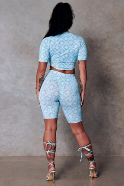 CXIX 119 Biker Shorts - Blue Print 17 CXIX 119 Biker Shorts - Blue Print -Lingerie Shop Crop Tee Blue Monogram Streetwear poledance CXIX b1866438 4553 412c 9683 a33e6b33fa3b
