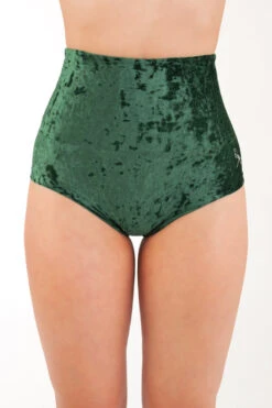 Dragonfly Betty High-Waisted Shorts - Velvet Emerald 13 Dragonfly Betty High-Waisted Shorts - Velvet Emerald -Lingerie Shop DF Velvet Betty shorts emerald