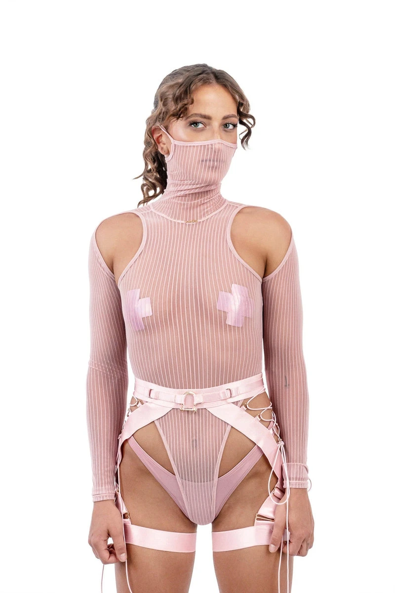 Naughty Thoughts XXX Rated See Through Bodysuit - Pink 3 Naughty Thoughts XXX Rated See Through Bodysuit - Pink