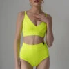 Pole Addict Scrunch Butt Basic High Waist Shorts - Neon Yellow -Lingerie Shop DSC 4272