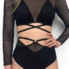 Lunalae Sasha V Cut Out Long Sleeve Top - Recycled Black Mesh 1 Lunalae Sasha V Cut Out Long Sleeve Top - Recycled Black Mesh -Lingerie Shop Drop4Wholesale MeshRelease 446c7227 edb6 4f1e ba27 0a1f4aea5f3e