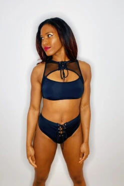 Hamade Activewear Lace Up High Neck Top - Black 16 Hamade Activewear Lace Up High Neck Top - Black -Lingerie Shop EFD5A4DD 3113 4A42 B30C 22456406E1AD 7e54e5c0 4abd 4b9c 94d1 024fb976139b 1