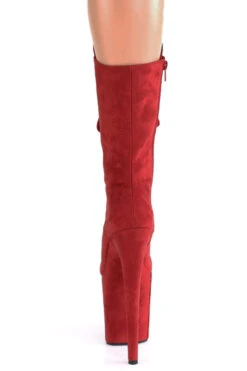 Pleaser USA Flamingo-1050FS Faux Suede 8inch Pleaser Boots - Red -Lingerie Shop FLAMINGO 1050FS RFS M09adjusted