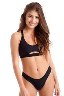 Bandurska Giselle Bottoms - Ribbed Black 10 Bandurska Giselle Bottoms - Ribbed Black -Lingerie Shop Giselle 1