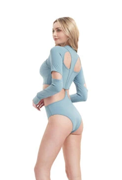 Hamade Activewear Scoop Neck Long Sleeve Top - Light Blue 15 Hamade Activewear Scoop Neck Long Sleeve Top - Light Blue -Lingerie Shop HM 08