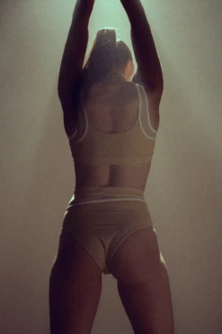 Hamade Activewear Asymmetric Top - Beige -Lingerie Shop HM 63 0f87ceb3 e1ff 472b 9d1f 180db63c5421