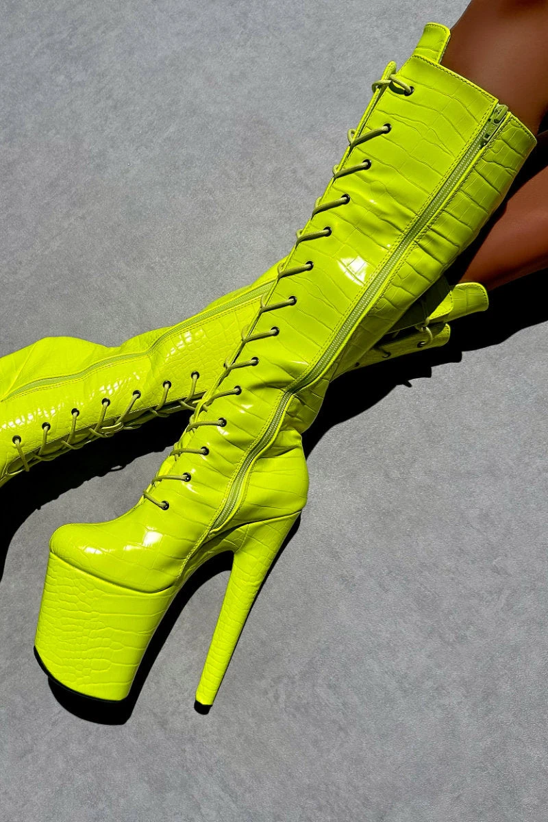 Hella Heels OH SNAP Knee High Boots - 8inch 4 Hella Heels OH SNAP Knee High Boots - 8inch - Image 2