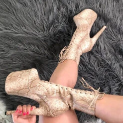 Hella Heels Milksnake Boots - 8inch -Lingerie Shop IMG 0453