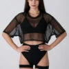 REV ACTIV Mesh Oversized Short T-Shirt - Black -Lingerie Shop IMG 4211