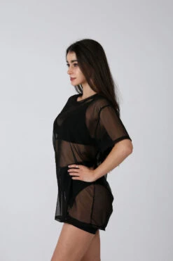 REV ACTIV Mesh Oversized T-Shirt - Black -Lingerie Shop IMG 4227