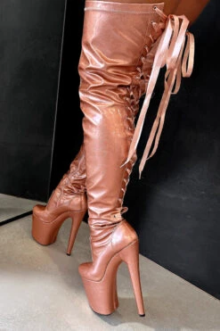 Hella Heels Thicc Thigh High 8inch Boots - Rose Gold -Lingerie Shop IMG 4386 3600c231 f36c 4cb3 954b 5bdd101c9e1c