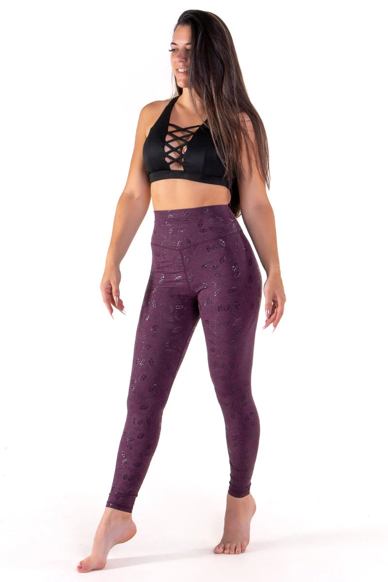 The Enviro Co. Extra Sticky Grippy Leggings - Plum 4 The Enviro Co. Extra Sticky Grippy Leggings - Plum - Image 2