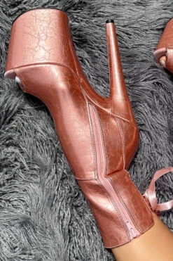 Hella Heels Corset 8inch Boots - Rose Gold -Lingerie Shop IMG 4755