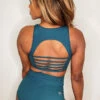 The Enviro Co. High Neck Crop Top - Blue Teal 2 The Enviro Co. High Neck Crop Top - Blue Teal -Lingerie Shop IMG 6688 1