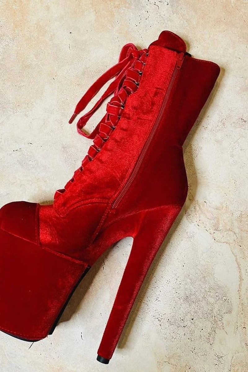 Hella Heels Classique Velvet Shoe Protector - Bad Blood 4 Hella Heels Classique Velvet Shoe Protector - Bad Blood - Image 2