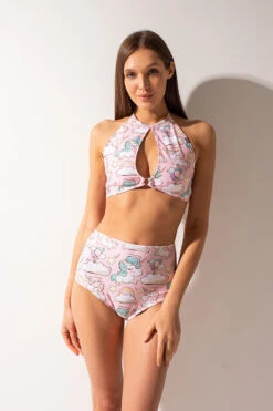 Shark Polewear High Waist Shorts - Unicorns