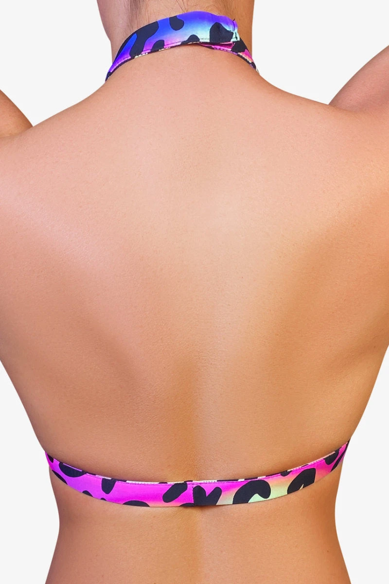 Cleo The Hurricane Amber Keyhole Top - Neon Leopard 4 Cleo The Hurricane Amber Keyhole Top - Neon Leopard - Image 2