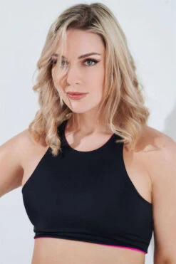 RAD Lover Reversible Top - Hot Pink/Black -Lingerie Shop KOS 3486