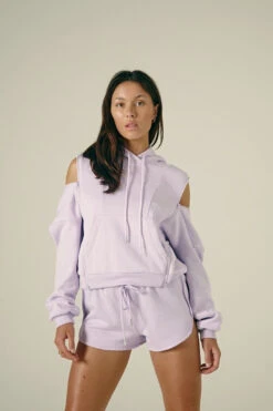 CXIX Droptop Zip Hoodie - Lilac -Lingerie Shop Lilac Zip Jumper Baddies Loungewear Creatures of XIX 2