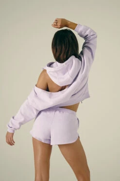 CXIX Droptop Zip Hoodie - Lilac -Lingerie Shop Lilac Zip Jumper Baddies Loungewear Creatures of XIX 9
