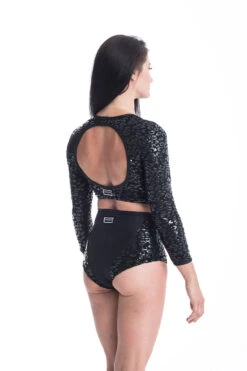 Paradise Chick Superhero Series Ultra Grip Crop Top - Black Leopard -Lingerie Shop MG 1713 copy